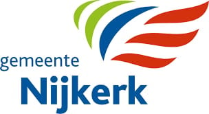 Gemeente Nijkerk logo with green, blue, and red swoosh design elements